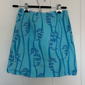 Lilly Pulitzer Promenade print blue skirt. Size 0